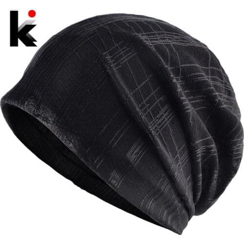Spring Beanies Women Solid Color Knitted Striped Skullies Bonnet Fashion Hip Hop Turban Hats Multipurpose Beanie Scarf Thin Hat