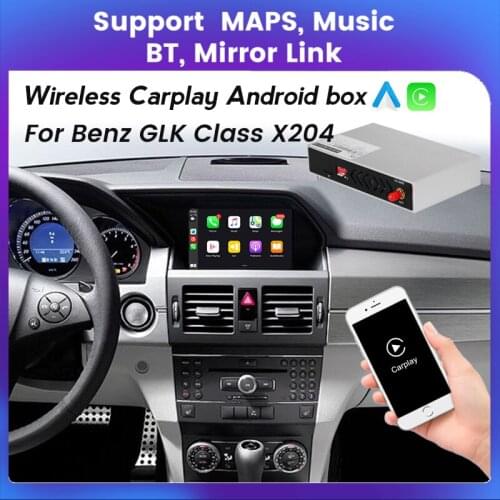 Video AI Box CarPlay Android Auto Supports Mirror Link Multimedia Android System For Mercedes Benz GLK Class X204 2008-2015