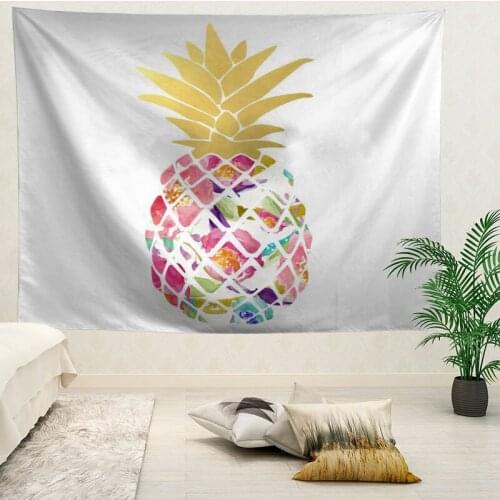Custom High Quality Pineapple Hanging Tapestry Home Party Decoration Tapestries Photo Background Cloth Table Cloth Wall Tapes