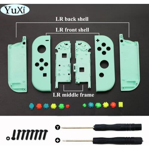 YuXi DIY Replacement Case for Nintend Switch Joy Con with Repair Tools Animal Crossing Consoles Shell Cover Protection Housing