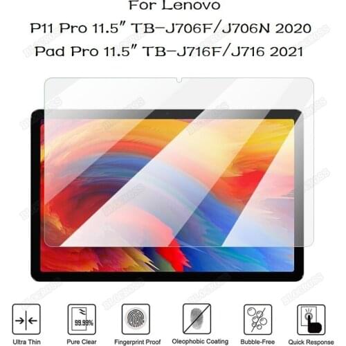 Tempered Glass Screen Protector for Lenovo Xiaoxin Pad Pro 2021 11.5 Inch TB-J716F J716,P11 Pro Tab TB-J706F TB-J706N 2020 Film