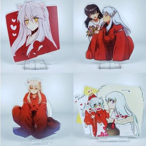 1pcs Anime Inuyasha Cartoon Sesshoumaru Printed Acrylic Stand Figure Cosplay Prop Desk Decor Collectible Boy Girl Gift