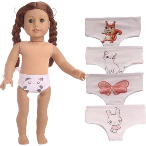 11 styles cute pattern Panties underwear Doll Accessories Fit 18 inch Dolls Clothes Baby Birthday birthday Gift