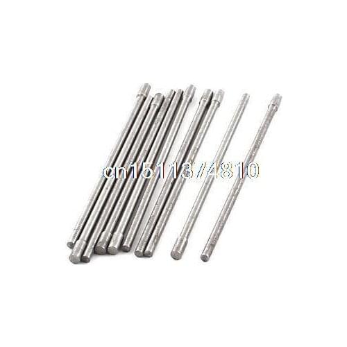 2mm Tip Steel Straight Ejector Pin Punching Punches Silver Tone 10pcs