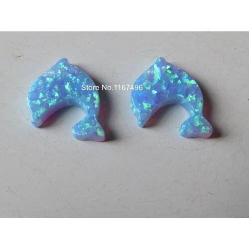 20pcs/ lot op06 Hot Sale Synthetic Dolphin Opal Stone Drilled Dolphin Opal for Necklace & Pendant