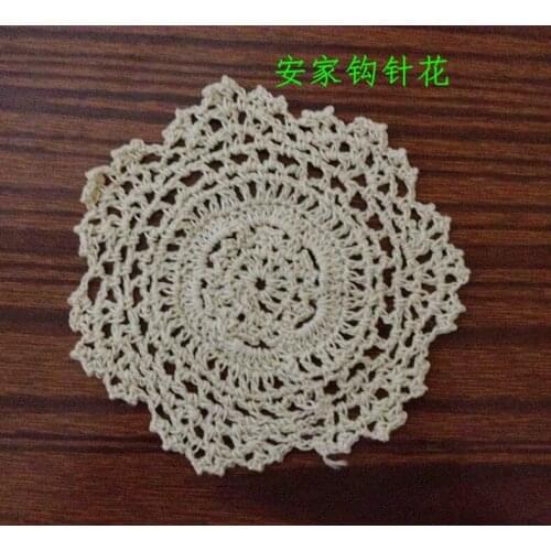2015 new arrival fashion 20 pic/lot button coaster with flower for home decor lace doilies for wedding round placemat cup pads