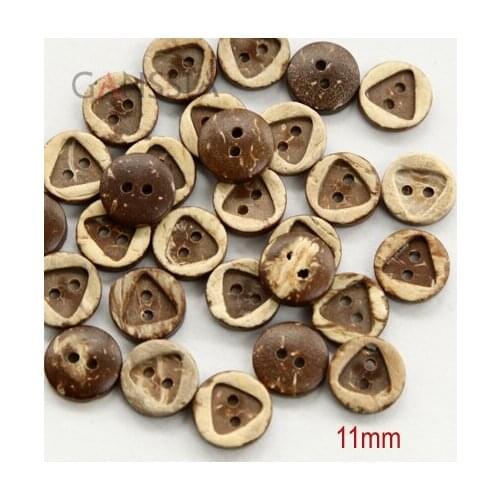 50pcs/Lot Size:11mm Round Coconut Buttons Shell Button to Sew Garment Accessories(KK-1253)