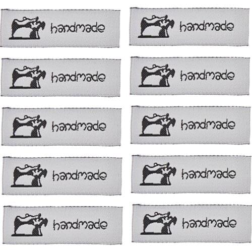 50PCS/pack Letter Printed Cloth Labels Tag For Garment Supplies DIY Sewing Craft Bags Jeans Tags Decoration Material