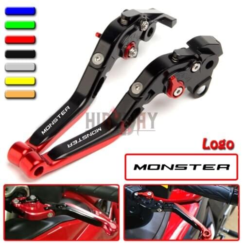 CNC Aluminum Brake Handle Bar Lever Extendable Folding Adjustable Brake Clutch Levers For Ducati MONSTER 1200 / S / R 2014-2017