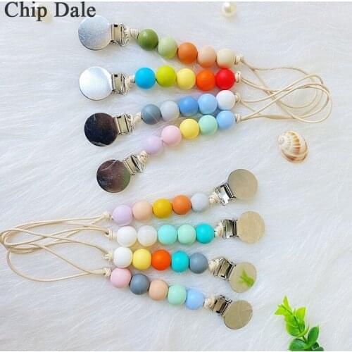 Chip Dale Newest Silicone Pacifier Chain Food Grade Nipple Clip Dummy Holder Baby Teether Anti-drop Chain Baby Products