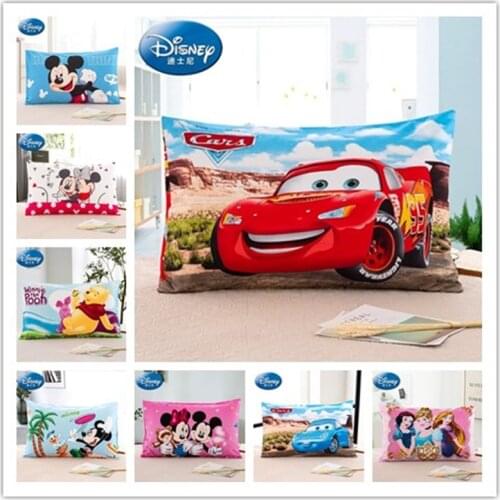 Disney 100% cotton pillow sham for kids bedroom Lightning McQueen Cars Mickey Mouse pillow case covers 3d printed bedding boys