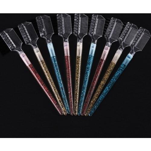 Double-headed Eyebrow Comb Dual-purpose Long Rod Eyebrow Brush Makeup Eyebrow Brush Beauty Tools 10/50/100 Pack