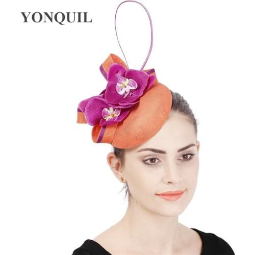 Elegant Bridal Wedding Hats Hair Fascinators Accessories Headband With Fashion Flower Decor Cocktail Derby Headpiece Show Caps