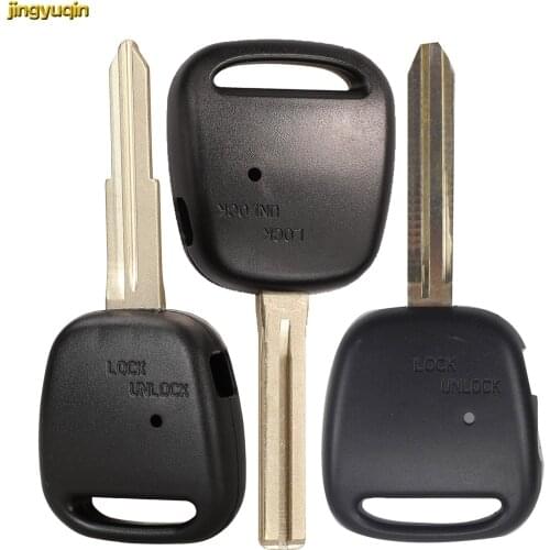 Jingyuqin 1/2 Buttons Remote Car Key Fob Shell For TOYOTA Corolla Estima Carina Previa Celica Harrier TOY43/TOY40 Uncut Blade