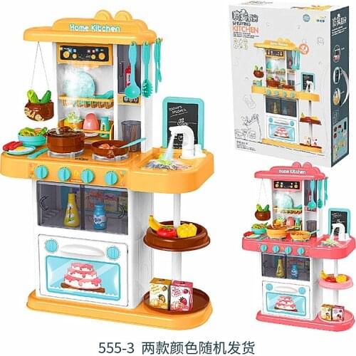 Kitchen toys Child Funny Classic Pretend Play kitchen toys imitate chef light Kitchen Sets COOK FUN game girl gift girls toys