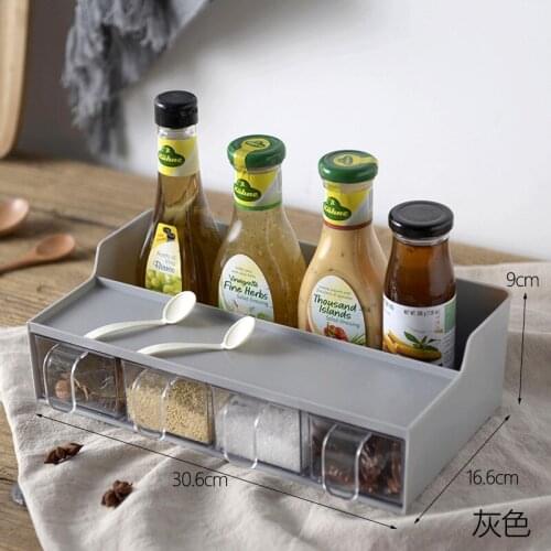 Kitchen Spice Seasoing Storage Racks Holders Organizer Sugar Jam Box Bottles Jars Drawer Shelves Home Organization Accessories