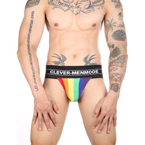 Men Sports Jockstrap Underwear Widen Waistband Crotchless Sexy Thongs Backless T-back