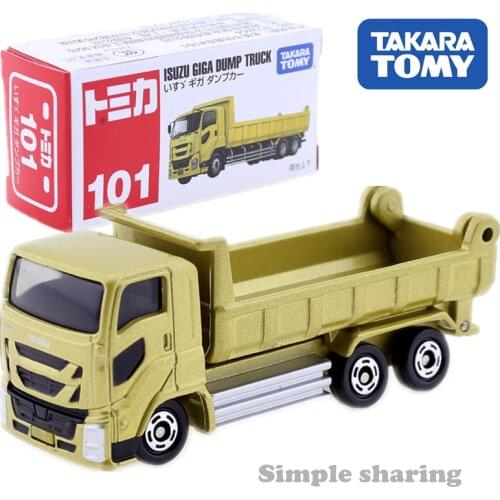 Takara Tomy Tomica No.101 Isuzu Giga Dump Truck Model Kit Diecast Miniature Baby Toys Funny Magic Kids Bauble Hot Pop Child Doll