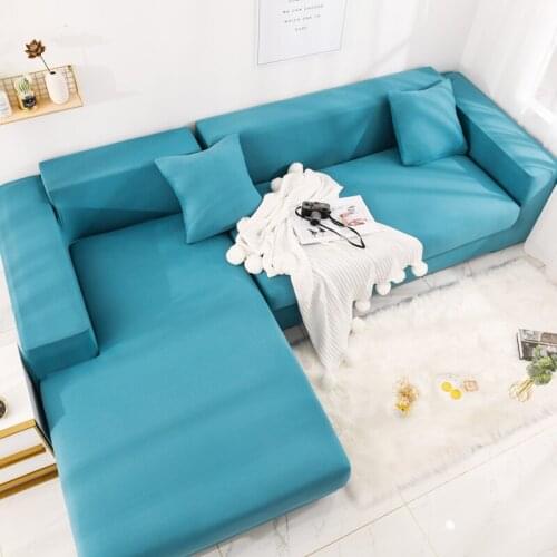 Solid Color Sofa Cover for Living Room High Elastic Non-Slip Dustproof Nordic Modern Minimalist Style 1 2 3 4 Seater