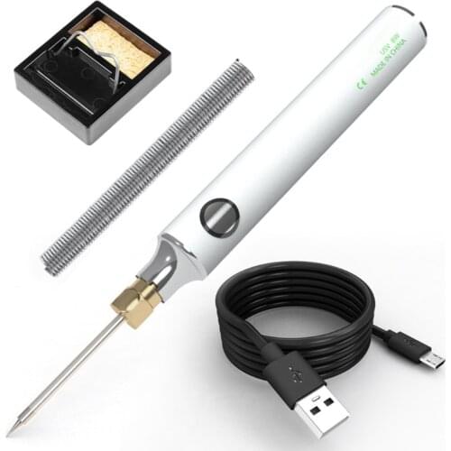 Portable 5V 8W USB Wireless Electric Soldering Iron Kit Welder Cordless Welding Tool Set Combination Hand Tools Kit Weld