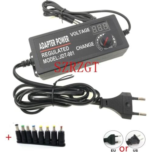 Adjustable AC to DC 3V-12V 3V-24V 9V-24V Universal adapter with display screen voltage Regulated power supply adatpor 3 12 24 v