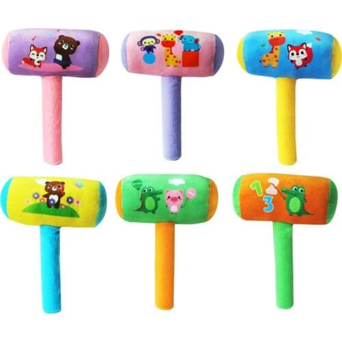 Hand Puppet Toys Creative Childrens Cotton Hammer Early Childhood Plush Cotton Toy Fitness Game Education Gift