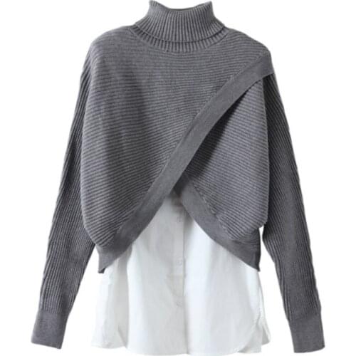 Turtleneck crop sweaters set women long sleeve crop top women green turtleneck woman sweaters sets