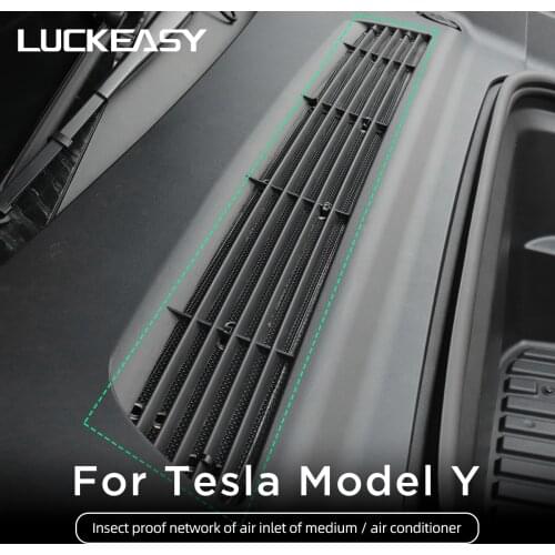 LUCKEASY car exterior modification hood air inlet is suitable for Tesla Model Y air-conditioning port Insect-proof mesh