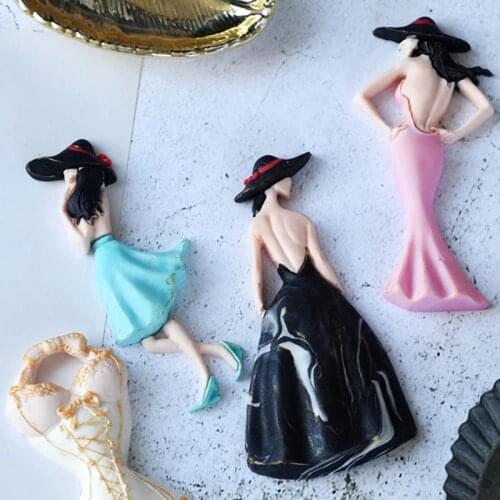 4 models girl silicone mold DIY syrup chocolate mold tool UV resin ceramic clay decoration/jewelry decoration accessory mold