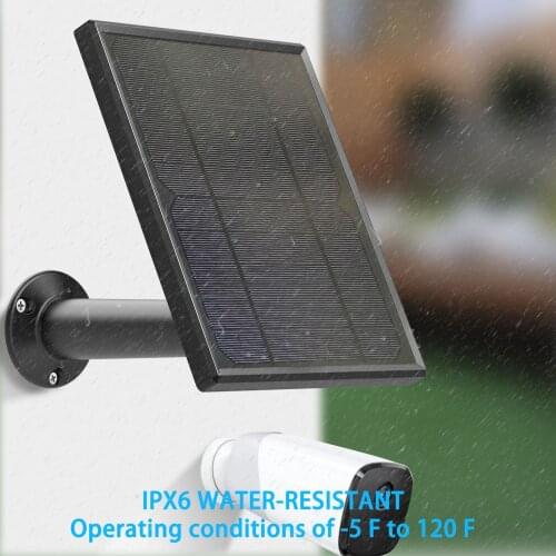 6 Watt Solar Panel for Eufycam 2/E/2C/2 pro Continuous Power to Maintain Battery Life