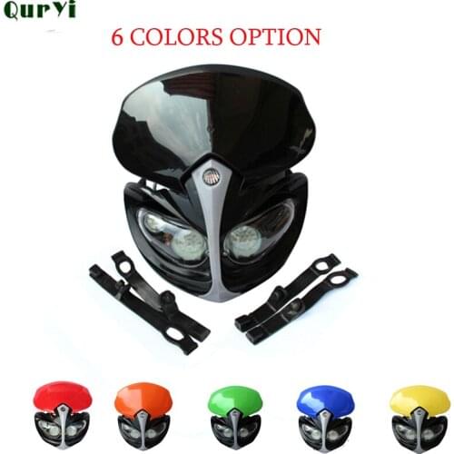 Motorcycle Universal Vision LED Headlight for 110 125 150 160 250cc Dirt Pit Bikes Motocross