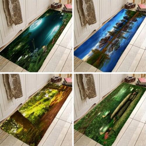 Weltexhome Witchcraft Mat Secenic Carpets psychedelic Area Rugs Hallway Carpets For Kitchen Bathroom Anti-Slip Floor Mats