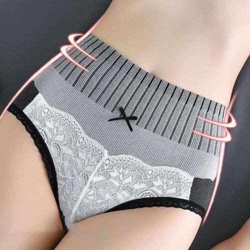 Panties Lace Stitching Breathable Body Shaper Women Seamless High Waist Panties for Daily Wear