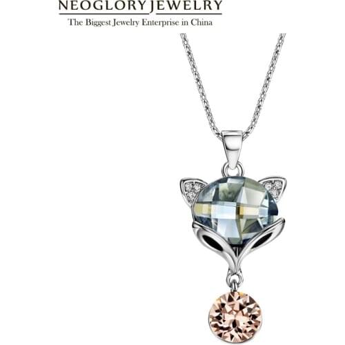 Neoglory Austria Crystal Rhineston Fox Maxi Boho Long Necklaces & Pendants for Women Fashion Jewelry 2020 New Gift