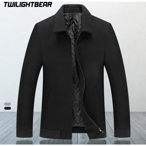 Winter Mens Jacket Wool Coat Oversized Male Thicken Business Casual Jacket Men Clothing Woollen Overcoat 4XL SA2003