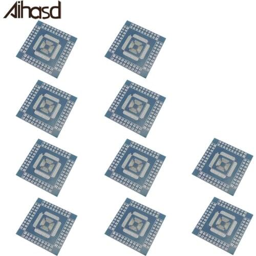 10PCS QFN/TQFP/LQFP QFP 16-80 pin 0.5mm pitch to dip pcb adapter Board 2 side