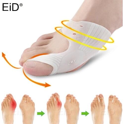 2 Pcs Silicone Toe Separator Bunion pads Hallux Valgus Orthosis Correction Spreader Foot Protector Finger Pain Relieve Inserts