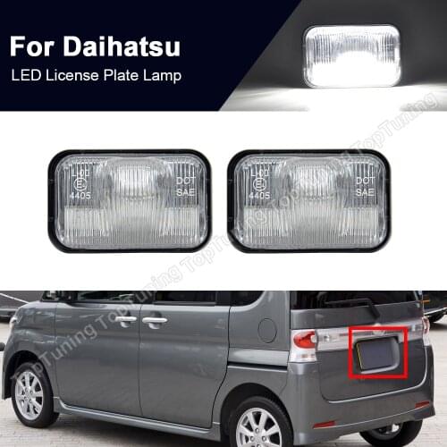 2X For Daihatsu Wake LA710S Chiffon LA610F Pixis Stella Hijet For Toyota Passo M700A LED License Plate Light Number Plate Lamp