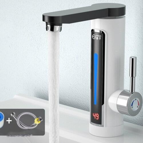 3300W Electric Hot Water-Heater Faucet LED Ambient Light Temperature Display Instant Heating Tap 3S Quick Heating 360 Rotatable