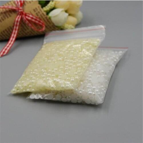 5mm Nail Art 3D Pearl 1000pcs High Quality white/Beige Color Flatback DIY Decoration for Nail Shinning acrylic Resin Round Pearl
