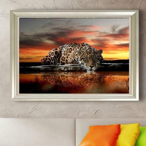 5D Diamond Painting Diamond Mosaic Environmental Crafts Diamond Embroidery Snow Leopard Wall Stickers Wall Hotel Decor