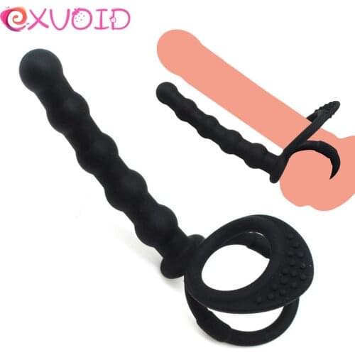 EXVOID Wearable Anal Plug Silicone G-spot Stimulate Butt Plug Adult Products Anal Beads Sex Toys for Men Prostate Massage