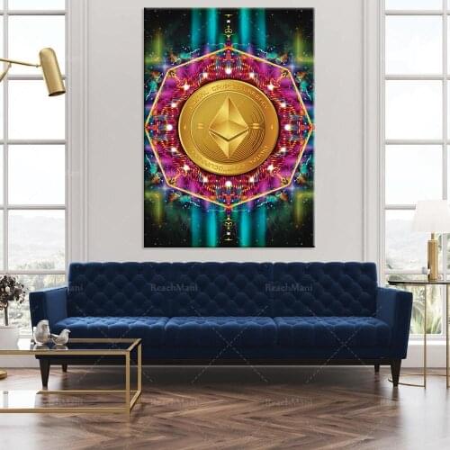 ETHEREUM ART PRINT - Cryptocurrency Art, Crypto, Eth Prints, Digital Currency