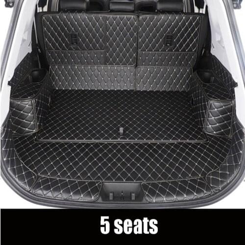 Car Styling PU Leather Rear Trunk Mat For Chery Tiggo 8 Plus 5 Seats 2021 Car Boot Mat Carpet Tray Protector Auto Accessoy