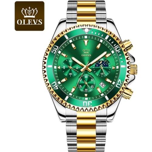 OLEVS Mens watches Top Brand Luxury Stainless Steel Quartz Watch Man Fashion Luminous Waterproof Wristwatch Relogio Dropshipping