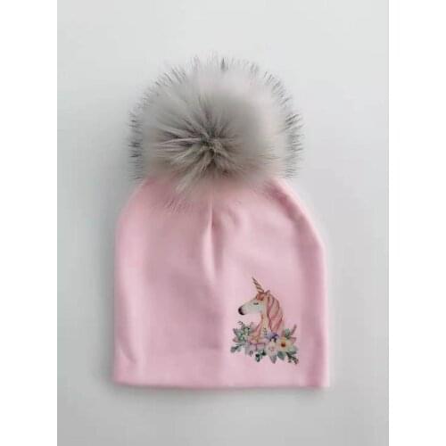 Baby cotton hat children spring autumn fashion dinosaur unicorn toddlers infant bonnet for boy and girls travel hat cap for baby