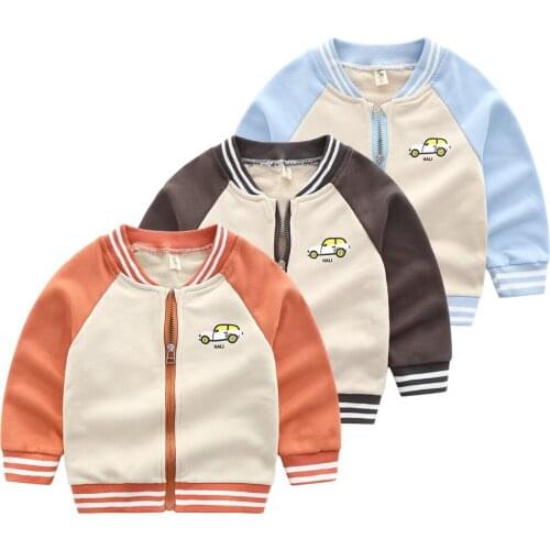 Kids Jackets Autumn 2018 New Baby Boys Baseball Jackets Coats Toddler Outwear Children Clothing 3-8 Years Old Baby Zipper Coats