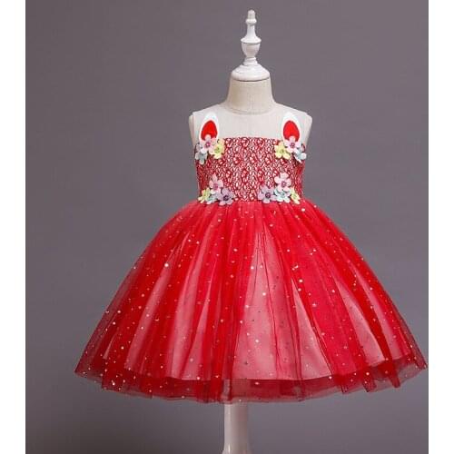 Delicate Girls New Year Dress for Kids 2 Year Old Baby Girl Clothes Flower Girls Floral Dress Children ' Clothing