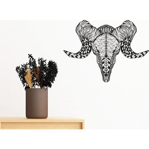 Long horns Antelope Animal Portrait Sketch Removable Wall Sticker Art Decals Mural DIY Wallpaper for Room Decal