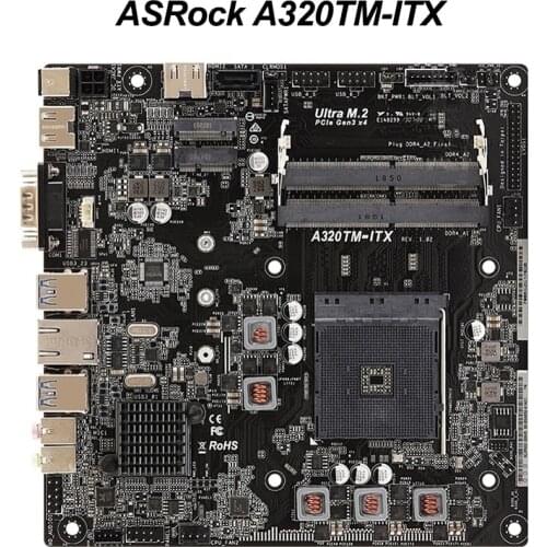 For ASRock A320TM-ITX A320 original motherboard AM4 MINI-ITX ITX HTPC Motherboard USB3.1 M.2 DDR4Desktop Mainboard Used